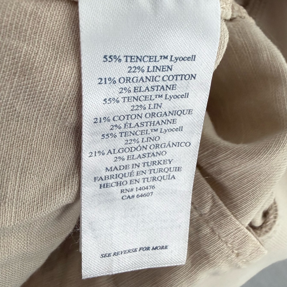 Faherty Arlie Day™ Short 4 in Safari Size L Large Linen Tencel Pull On Style - Picture 11 of 15
